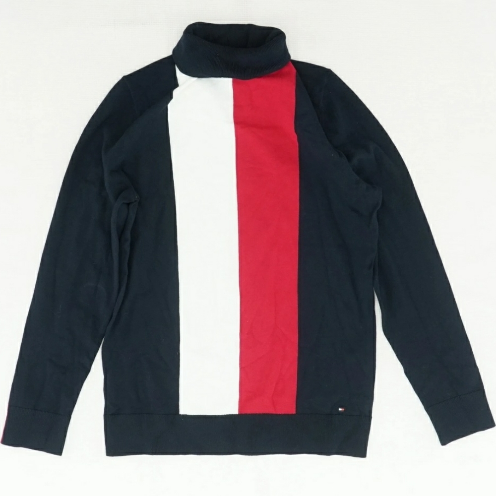 Navy, White, and Red Tommy Hilfiger Turtleneck Size M